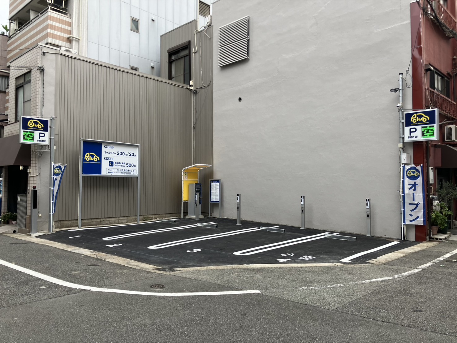 【時間貸し駐車場　神戸市中央区元町通5丁目】P-CLUB元町通5丁目